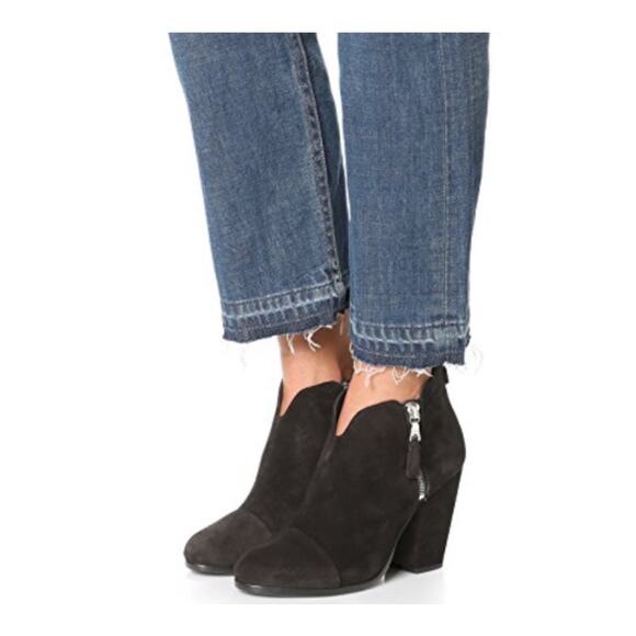Rag & Bone Margot Black Suede Ankle Bootie size 7.5 / 37.5 - Picture 1 of 16